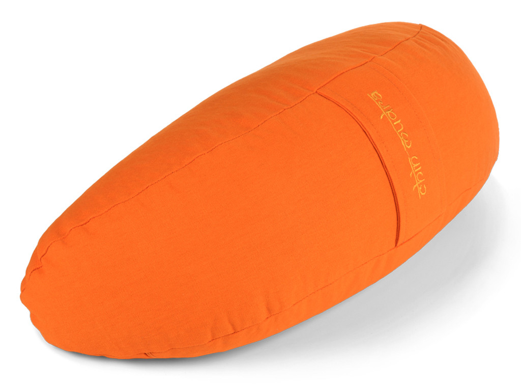 Coussin Fuzen (demi-lune) 100% coton Bio Orange Safran