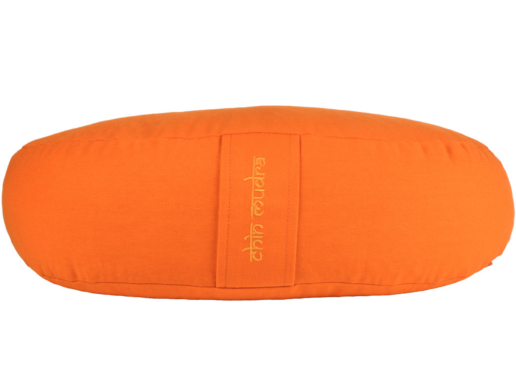 Fuzen Kissen (Halbmond) 100 % Bio-Baumwolle Oranger Safran