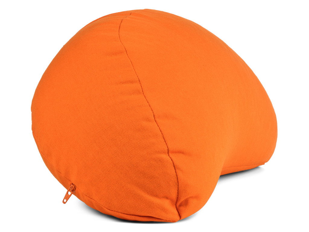 Coussin Fuzen (demi-lune) 100% coton Bio Orange Safran