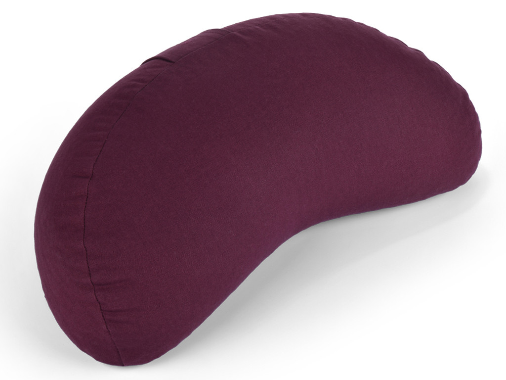 Coussin Fuzen (demi-lune) 100% coton Bio Prune