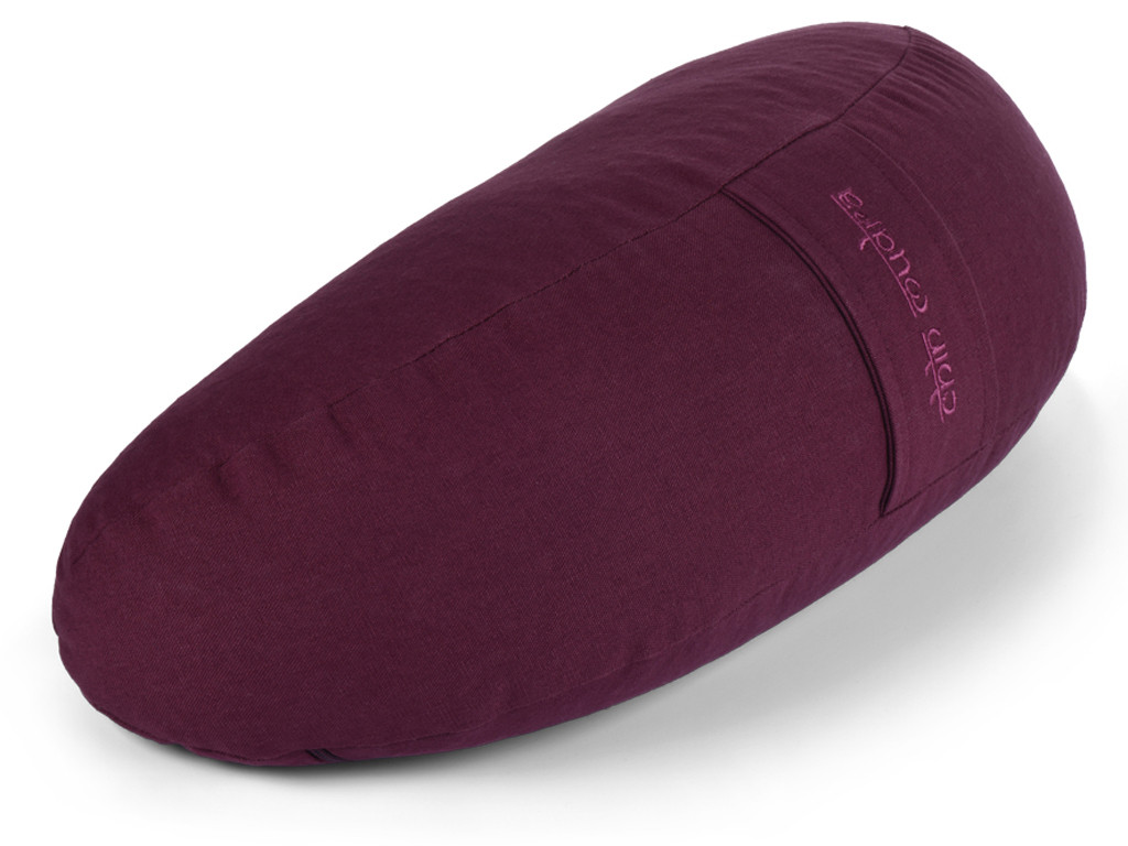 Coussin Fuzen (demi-lune) 100% coton Bio Prune