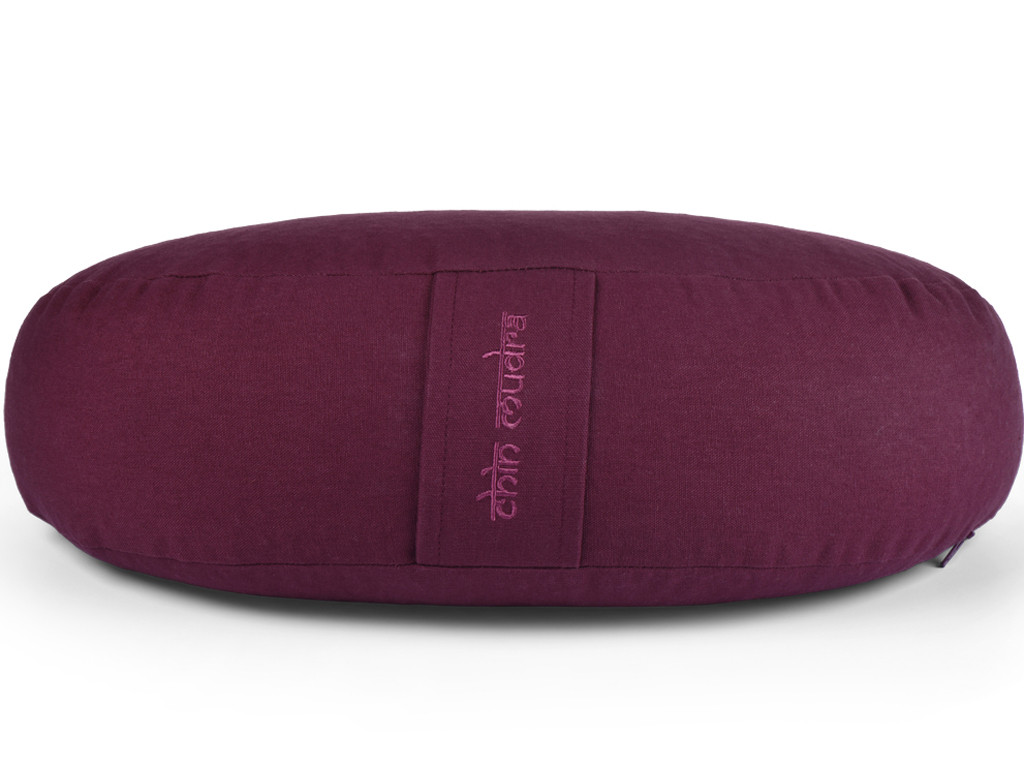 Coussin Fuzen (demi-lune) 100% coton Bio Prune