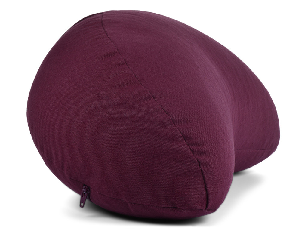 Coussin Fuzen (demi-lune) 100% coton Bio Prune