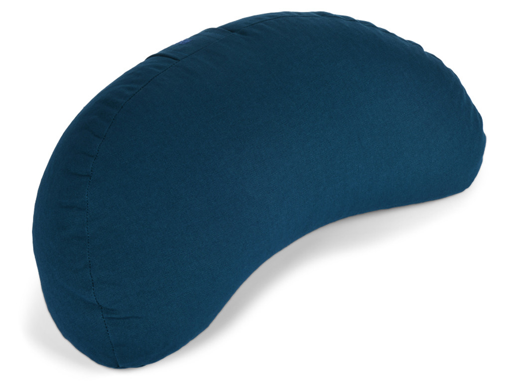 Coussin Fuzen (demi-lune) 100% coton Bio Bleu
