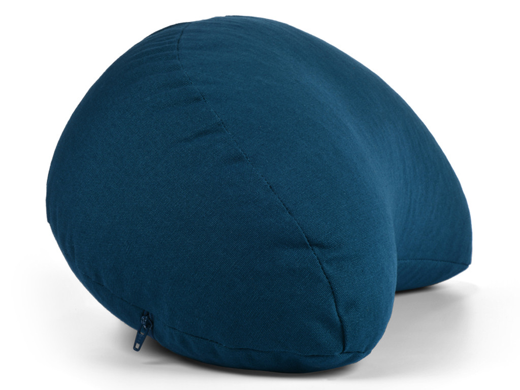 Fuzen Kissen (Halbmond) 100 % Bio-Baumwolle Blau