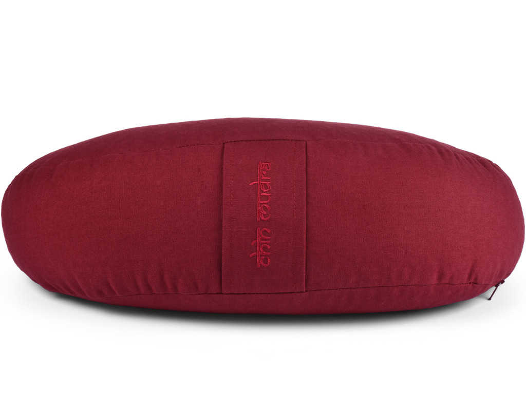 Fuzen Kissen (Halbmond) 100 % Bio-Baumwolle Bordeaux