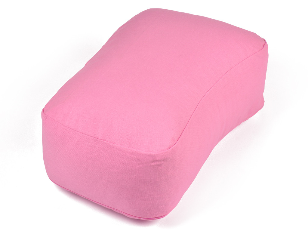 Cojín de meditación Rectangular orgánico Rosa