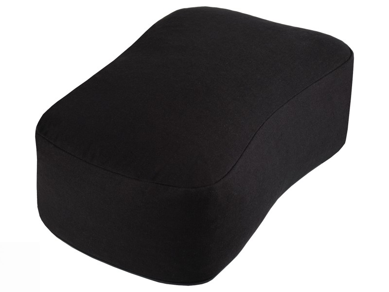 Cojín de meditación Rectangular orgánico Negro