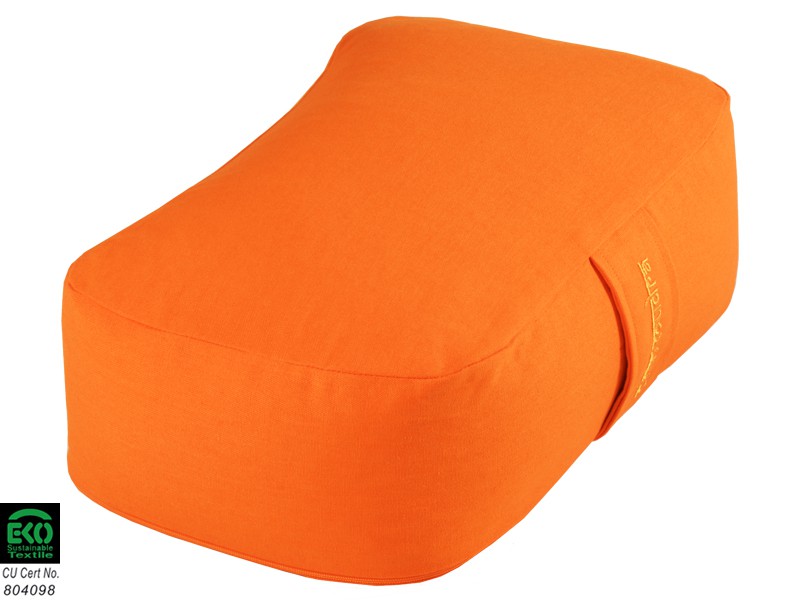 Coussin Rectangulaire Bio Orange Safran