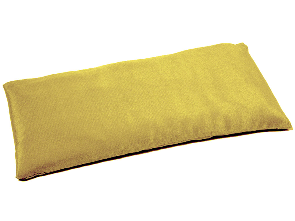 Eye pad – Natural silk & organic linen Lime