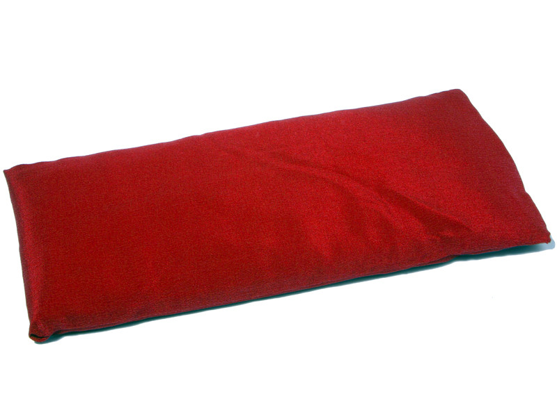 Eye pad – Natural silk & organic linen Ruby