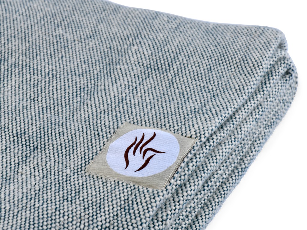 Couverture de méditation Chambray en Coton Bio Coton Chambray Bleu