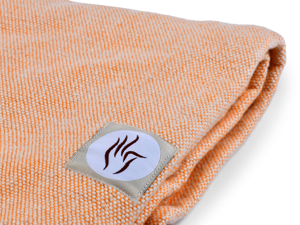 Couverture de méditation Chambray en Coton Bio Coton Chambray Orange