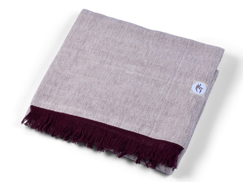 Couverture de méditation Chambray en Coton Bio Coton Chambray Prune