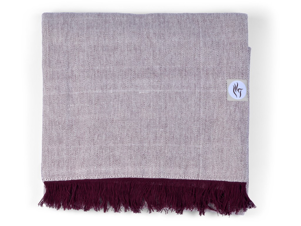 Couverture de méditation Chambray en Coton Bio Coton Chambray Prune