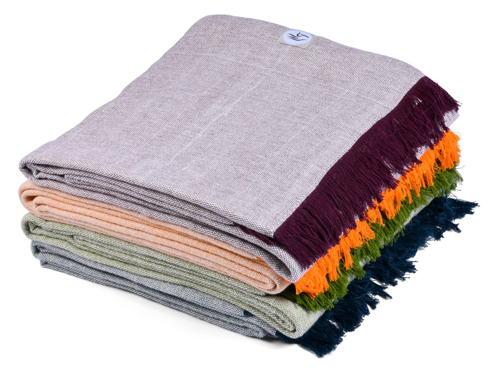 Couverture de méditation Chambray en Coton Bio Coton Chambray Prune