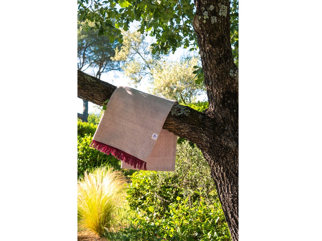 Couverture de méditation Chambray en Coton Bio Coton Chambray Prune
