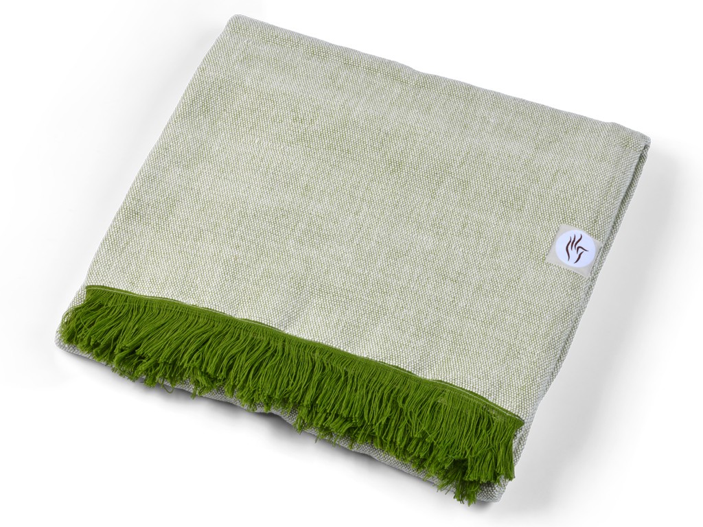 Couverture de méditation Chambray en Coton Bio Coton Chambray Vert