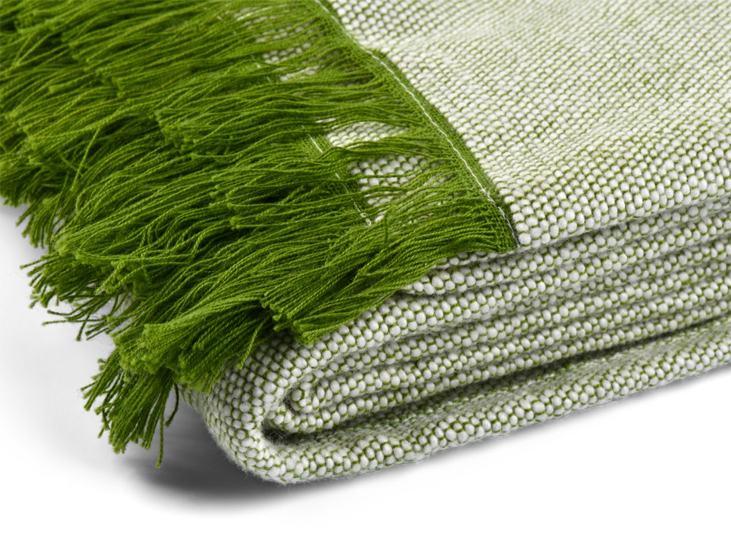 Coperta da meditazione in chambray di cotone biologico Cotone chambray verde