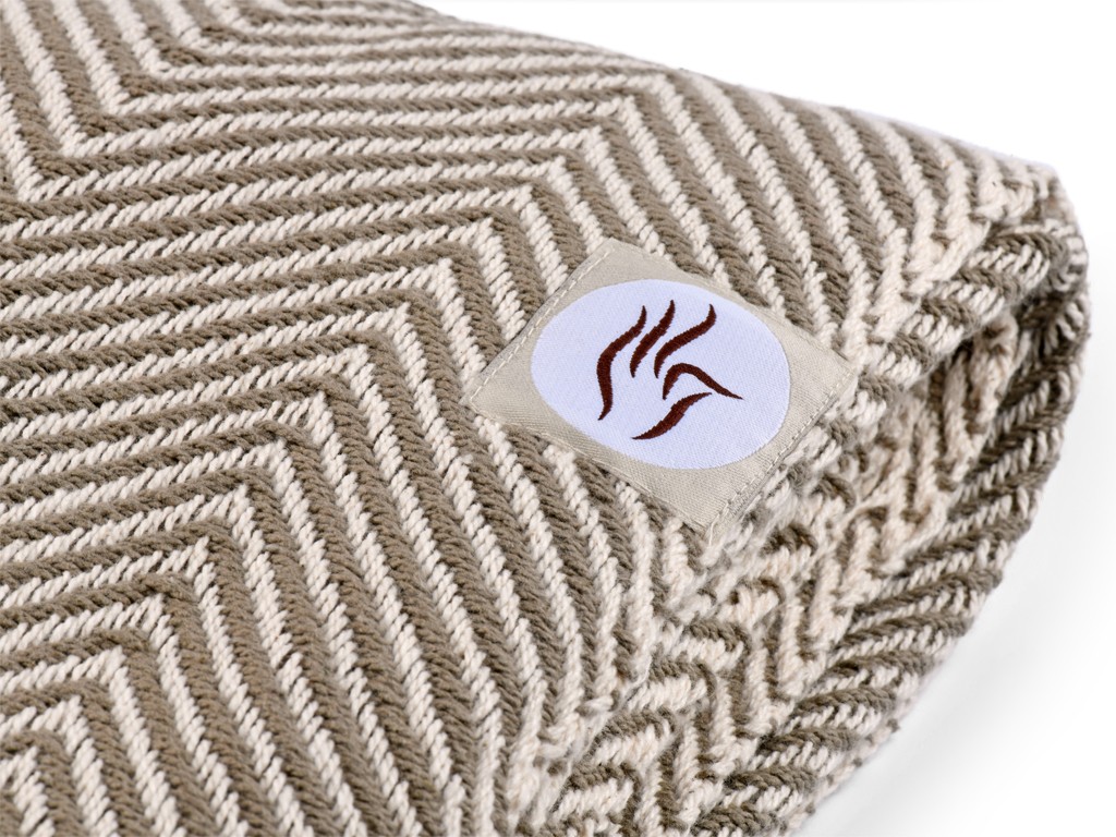 Meditationsdecke aus Bio-Baumwolle Chevron-Muster aus Bio-Baumwolle