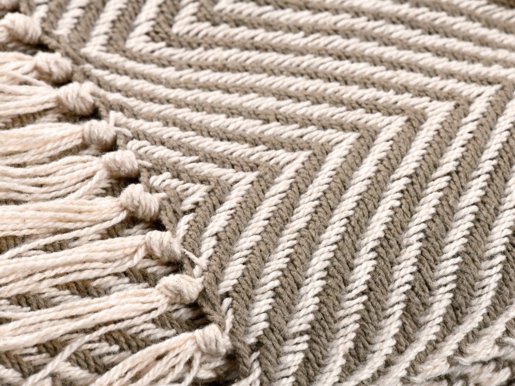 Meditationsdecke aus Bio-Baumwolle Chevron-Muster aus Bio-Baumwolle