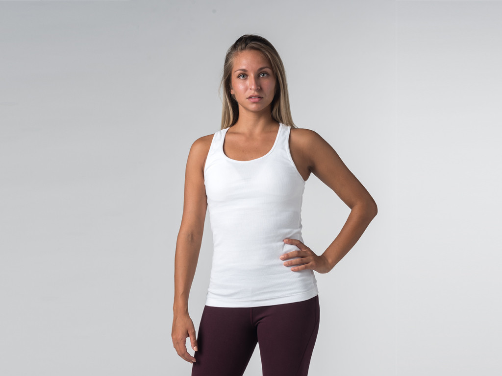 Women's yoga tank - Organic cotton White - End of Series