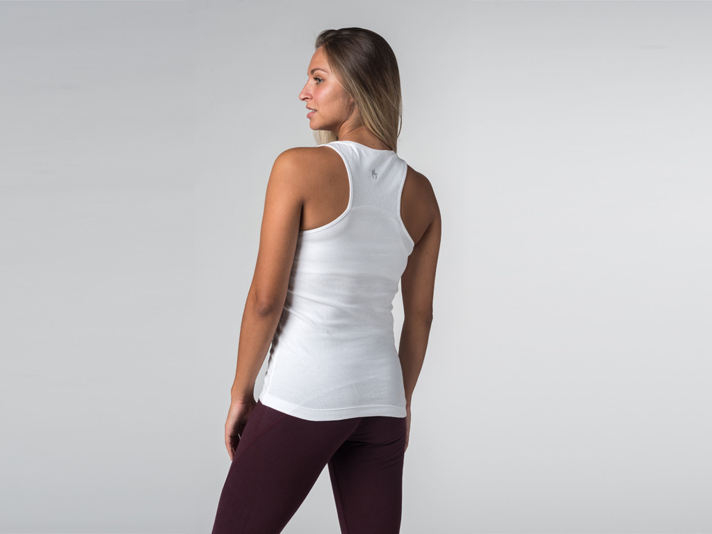 Women's yoga tank - Organic cotton White - End of Series