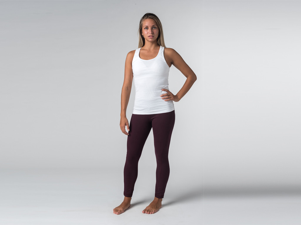 Débardeur de yoga femmes - Coton bio Blanc - Fin de Serie