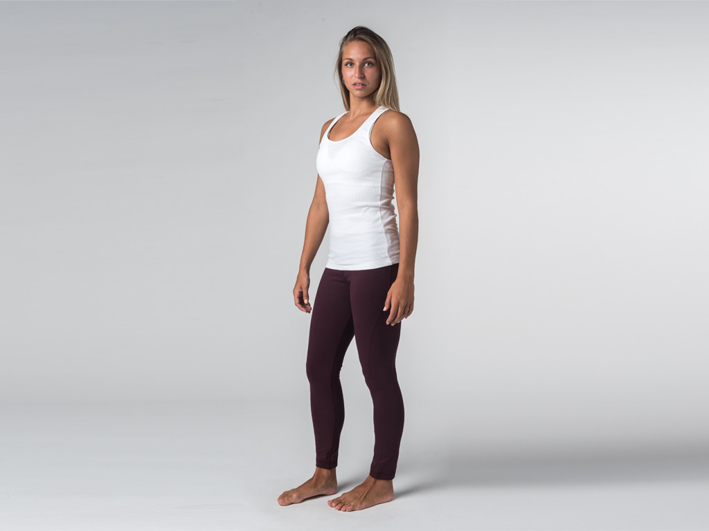 Canotta yoga da donna - Cotone biologico Bianco - Fine della serie