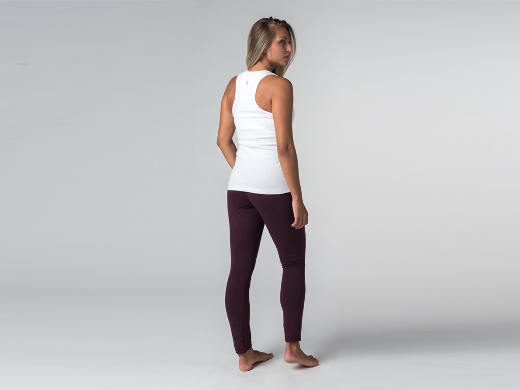 Canotta yoga da donna - Cotone biologico Bianco - Fine della serie