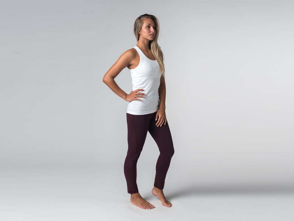 Canotta yoga da donna - Cotone biologico Bianco - Fine della serie
