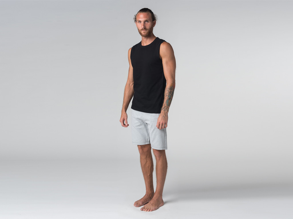 Débardeur de yoga hommes - Coton bio Noir - Fin de Serie
