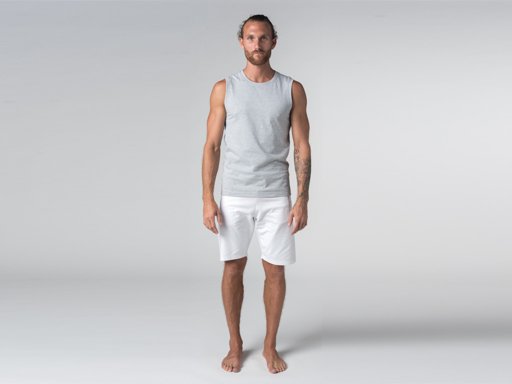 Débardeur de yoga hommes - Coton bio Gris - Fin de Serie