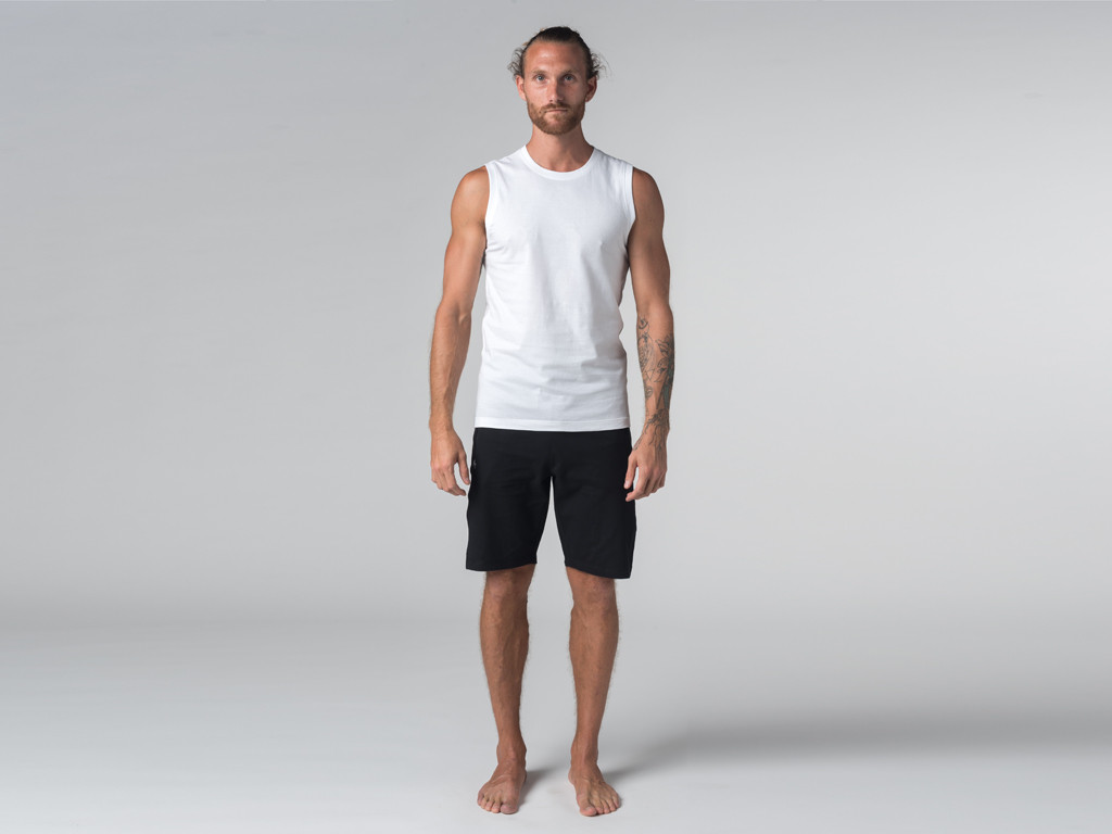 Débardeur de yoga hommes - Coton bio Blanc - Fin de Serie