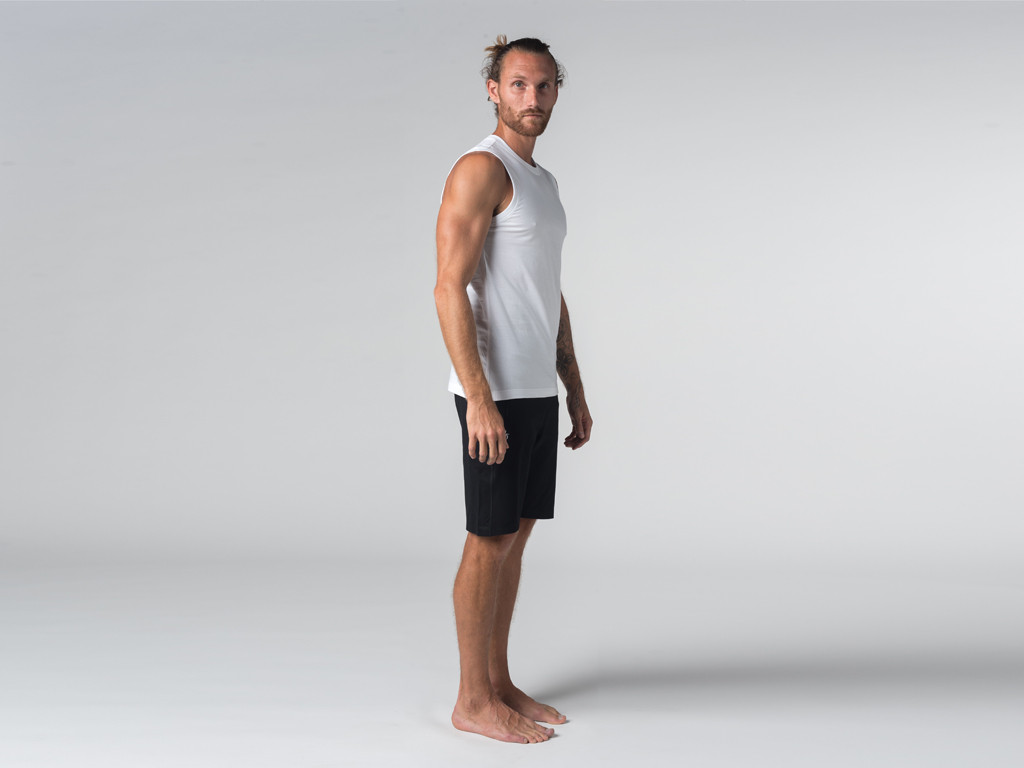 Débardeur de yoga hommes - Coton bio Blanc - Fin de Serie