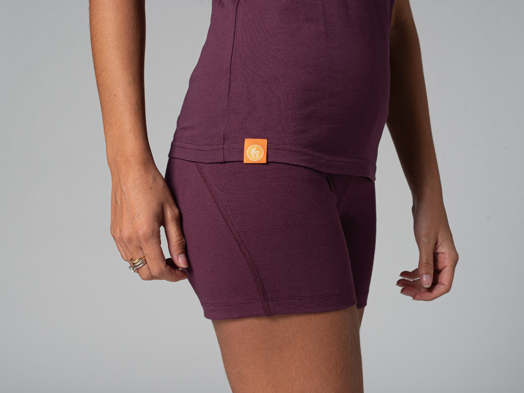 Canotta da donna slim 100% organica Prugna