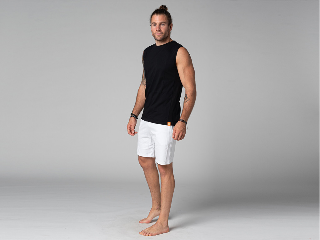 100% Organic cotton Men's tank top Black