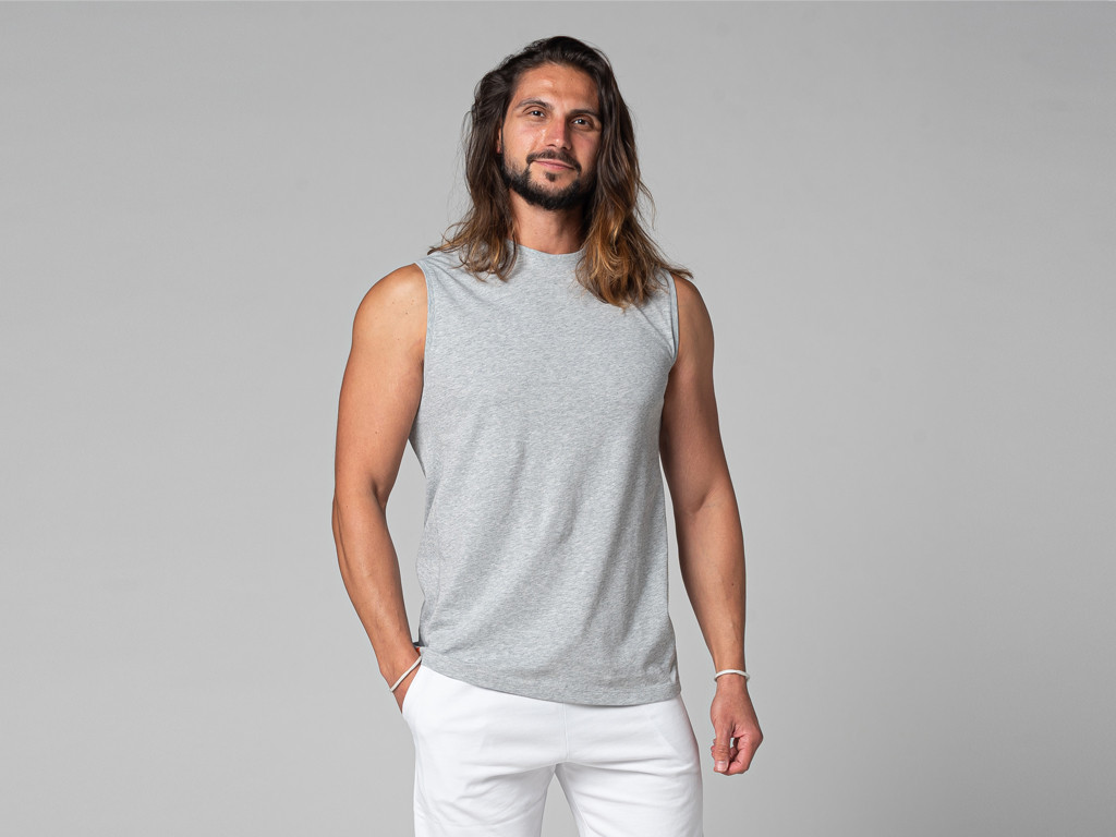 Canotta da uomo 100% biologica Grigio