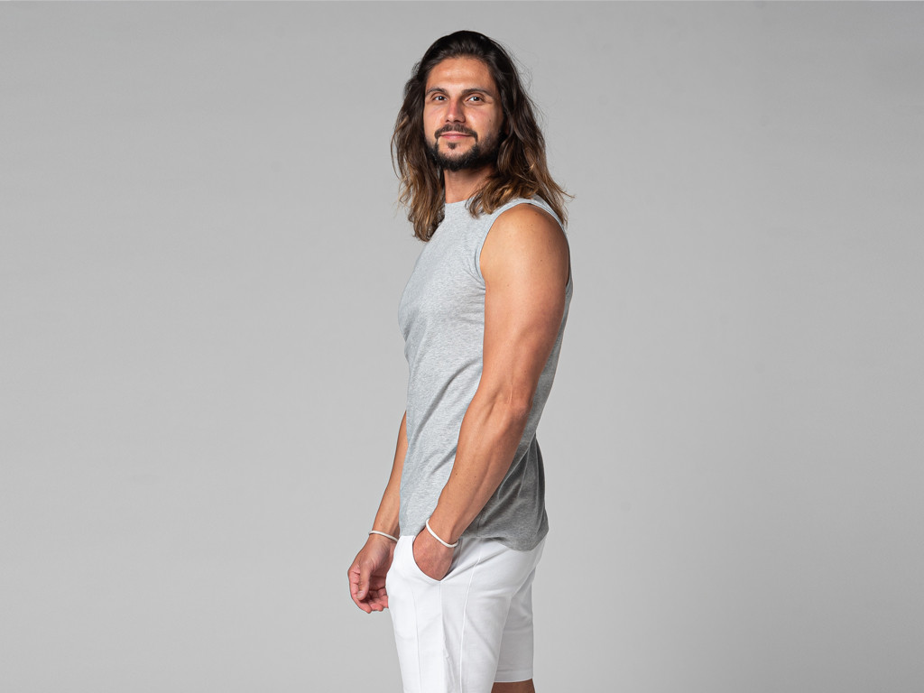 Canotta da uomo 100% biologica Grigio
