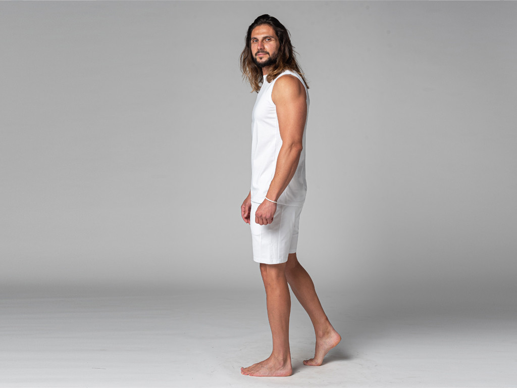 100 % Bio-Tanktop für Herren Weiß
