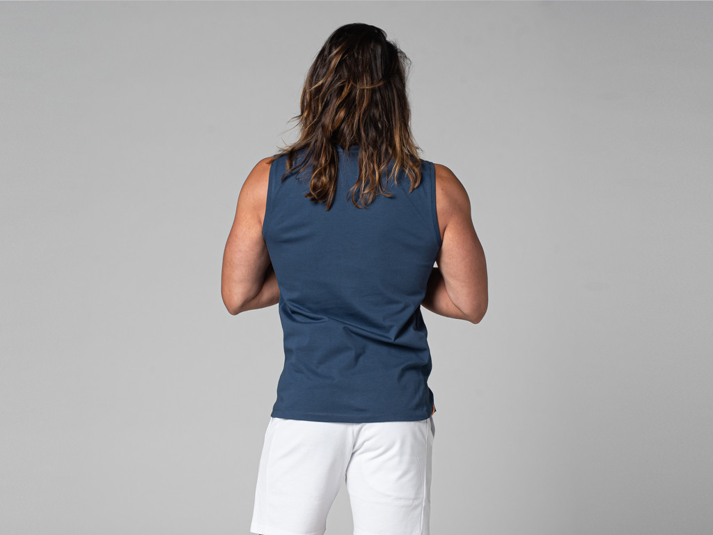 Débardeur Homme 100% Bio Bleu