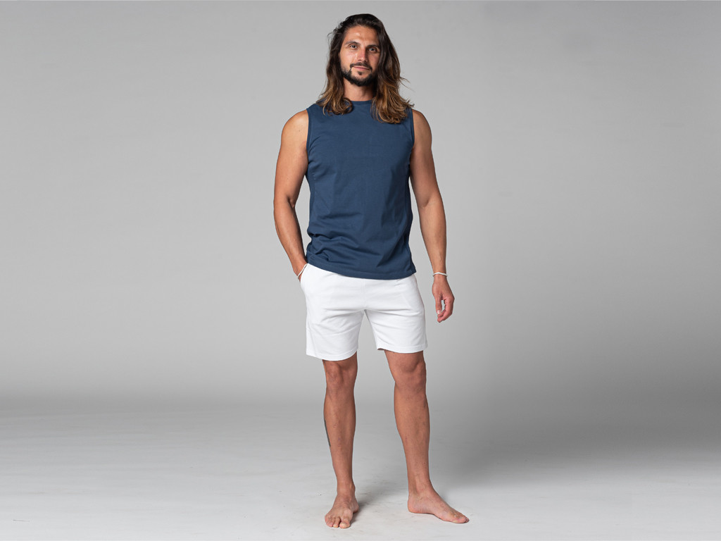 Camiseta sin Mangas para Hombre Azul