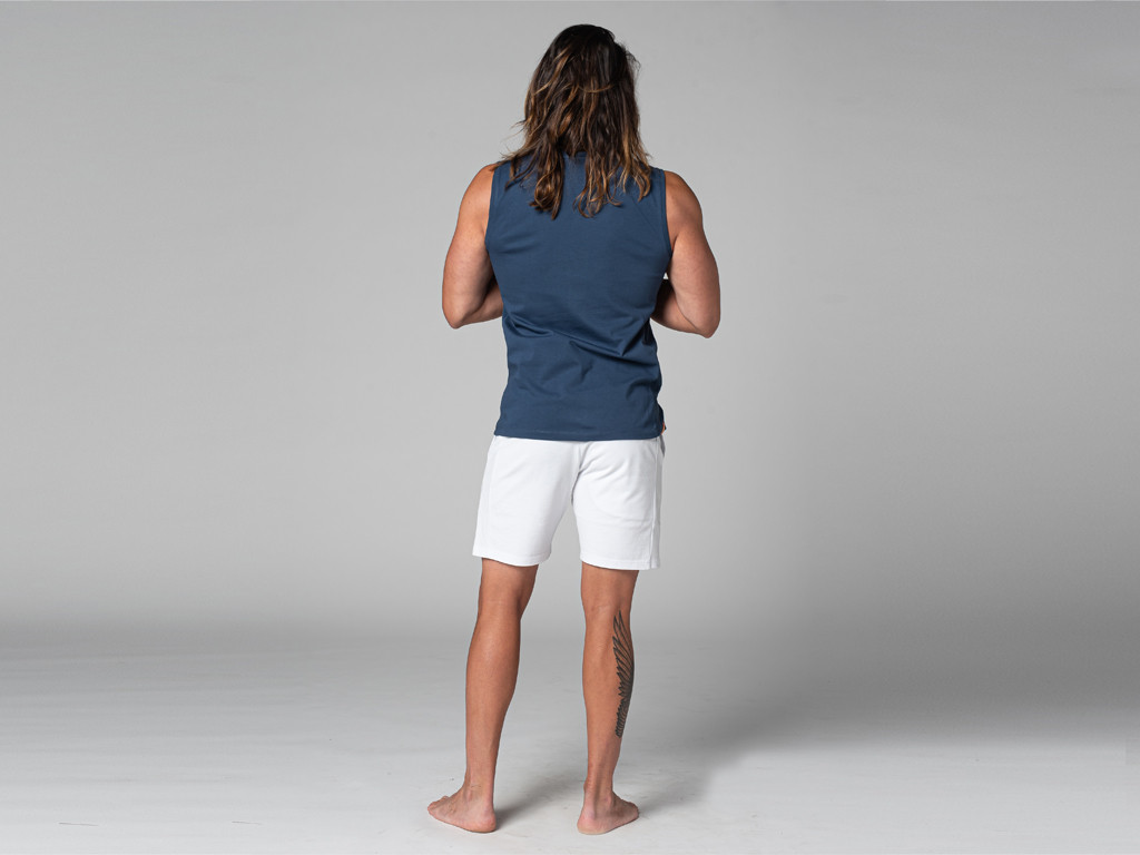 100 % Bio-Tanktop für Herren Blau