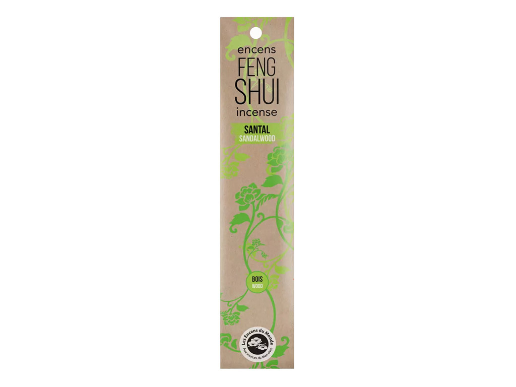 Encens Feng Shui élément Bois, Santal 20 bâtonnets x 30 min