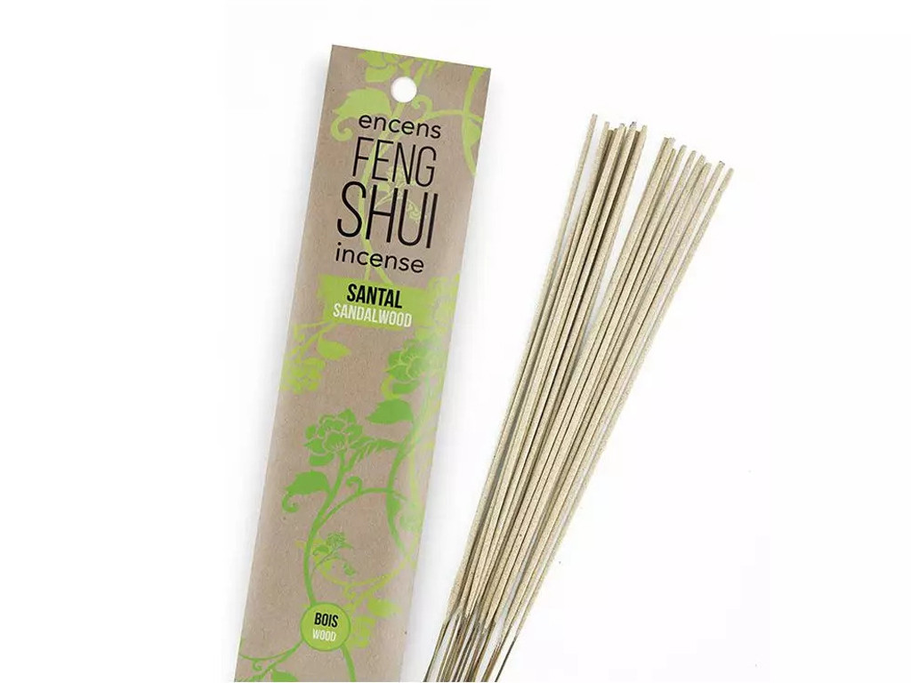 Elemento de incenso Feng Shui Madeira, Sândalo 20 palitos x 30 min