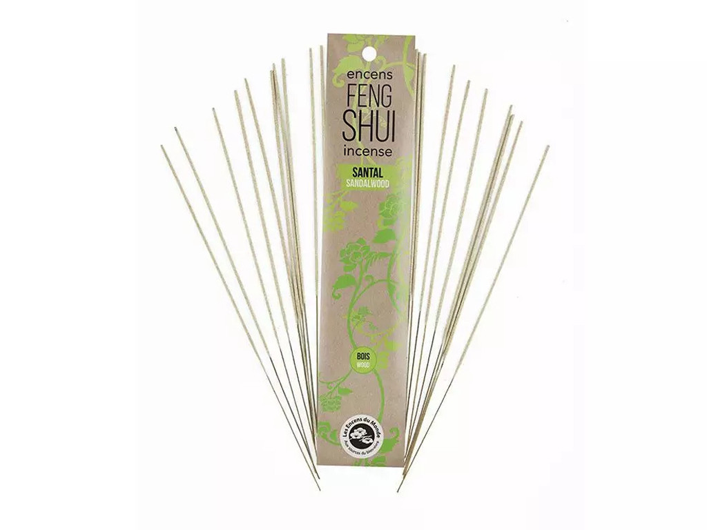 Encens Feng Shui élément Bois, Santal 20 bâtonnets x 30 min