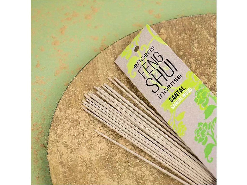 Feng Shui incense element Wood, Sandalwood 20 sticks x 30 min