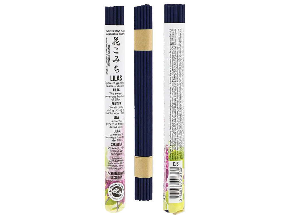 Encens Japonais ''sans fumée'' Lilas 35 bâtonnets x 30 min