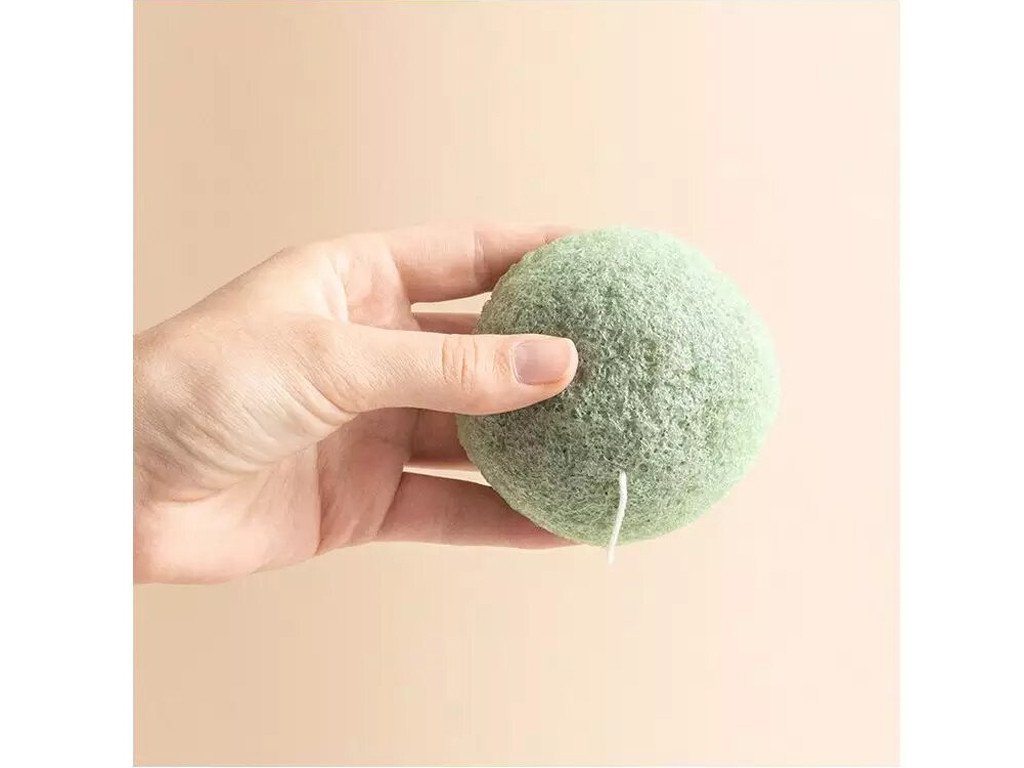 Eponge de Konjac Argile verte et Thé vert