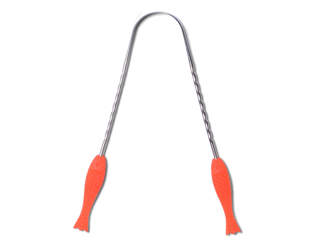 Limpiador de lengua - fiŝo acero inoxidable